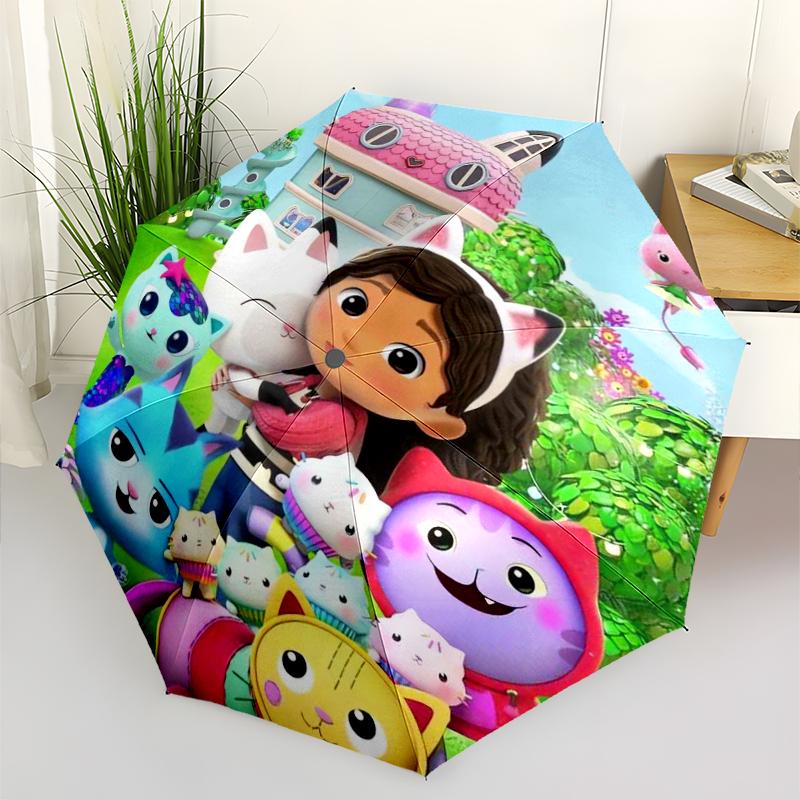 DollHouse Fashionable Automatic Opening/Closing Folding Umbrella. Portable and Foldable, Ideal for Gift, Travel, and Daily Use.