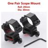 25.4/30mm Rifle Scope Mounting Ring Flashlight Dovetail Picatinny Rail Base Fixed Aluminium Stop Pin Hunting