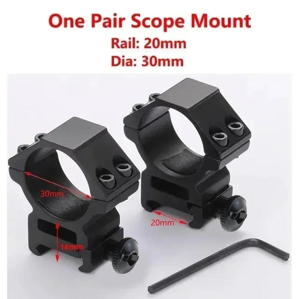 25.4/30mm Rifle Scope Mounting Ring Flashlight Dovetail Picatinny Rail Base Fixed Aluminium Stop Pin Hunting