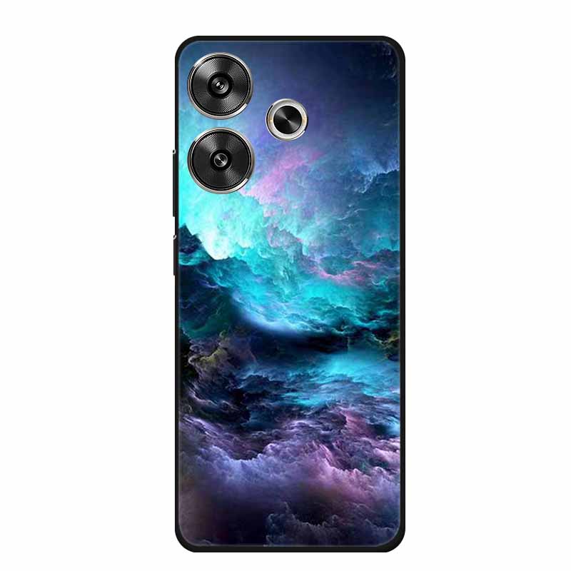 Phone Case For Xiaomi Poco M6 4G Back Cover Case Shockproof Black Silicone Soft Funda For Poco M6 Case PocoM6 M 6 6.79" Coque