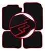 Velour Floor Mats with Red Edge For: Toyota Corolla E11 Hatchback (1997-2001)