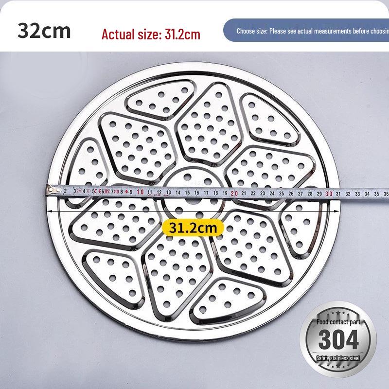 304 Stainless Steel Steaming Plate for Baozi and Dumplings - Round Steamer Sheet for Home Water Bath Use