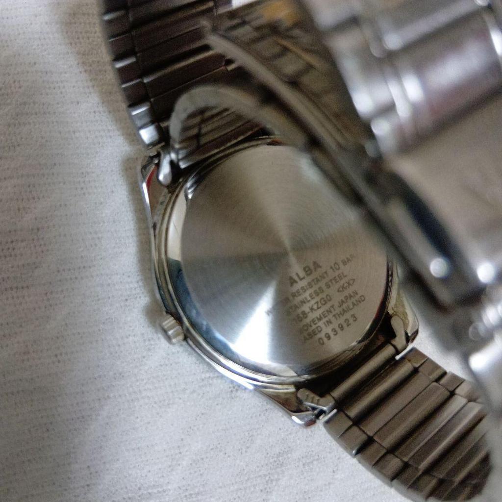 Used [Good Condition] ALBA Solar Watch 10BAR Day Date Product Number V158-KZG0