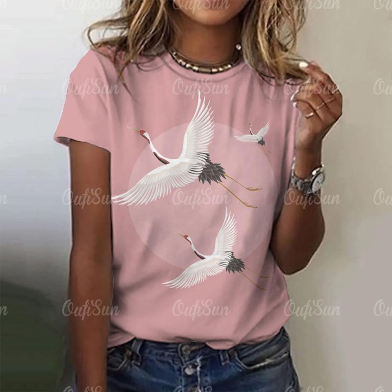 

Женская футболка в китайском стиле с 3D-принтом Harajuku, летняя повседневная футболка с коротким рукавом и круглым вырезом, женские свободные топы 8XL