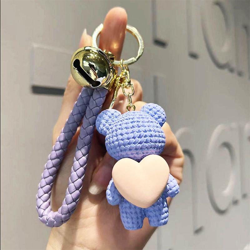 

Очаровательный мультяшный брелок с мишкой, смоляной шарм, идеально подходит для подарков и сувениров для вечеринок фиолетовый