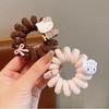 Cute Four-Leaf Clover Lucky Kitten Hair Band Funny Cartoon Expression Cat Hair Rope Girl Ball Head Versatile Headrope