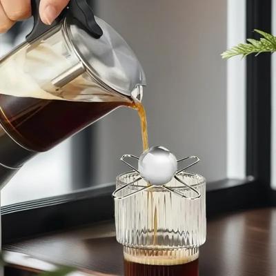 Coffee Frozen Ice Balls Stainless Steel Coffee Ice Balls Cold Brew Coffee Balls Reusable Stainless Steel Ice Ball Holders