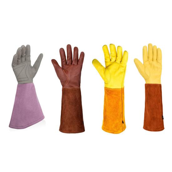 1 Pair Gardening Glove Anti-scratch Effective Faux Leather Practical Heat-resistant Protective Glove for Planting