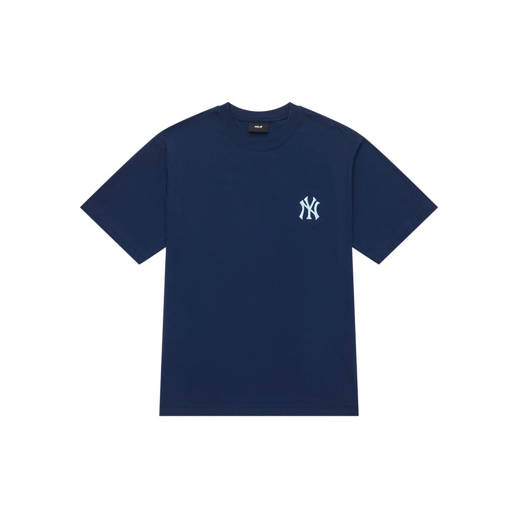 New MLB MONOGRAM Collection New York Yankees SS24 T-Shirt Unisex Navy Blue 3ATSM0343-50NYS