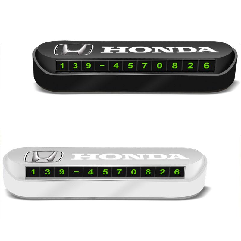 1 Pièce Nouvelle Carte de Stationnement Temporaire de Voiture Plaque Badge Style de Voiture pour Honda Mugen Power TypeR Jazz City Civic Inspire Accord FIT HRV CRV Odyssey Jade