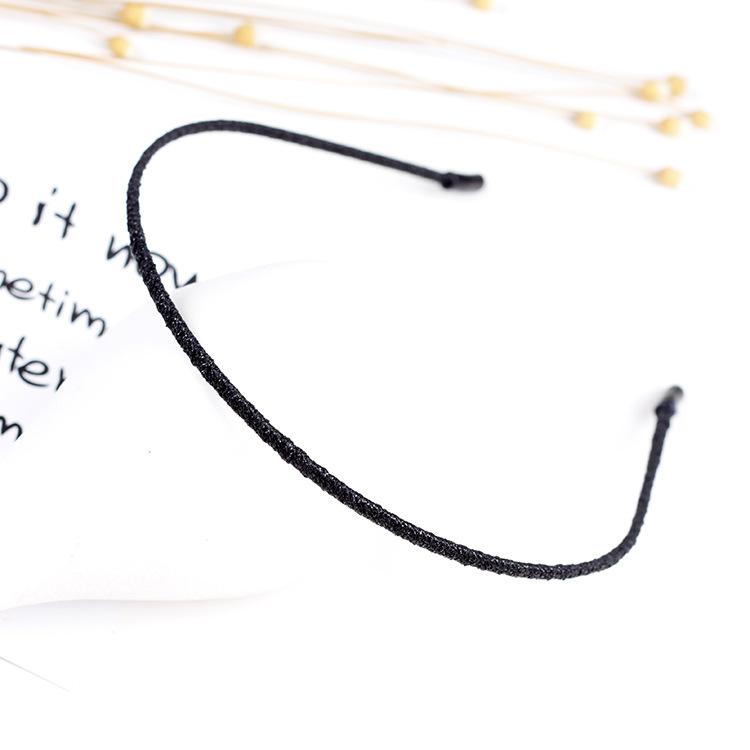 Women Classic Black Brown Plastic Headbands Thin Plain Matt Bright Color Hairbands Non-slip Hair Hoop For Daily Wear