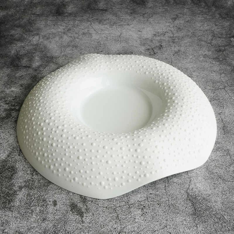 Restauracja Zachodnia Białe Naczynie Artystyczne Naczynie Deserowe Naczynie do Zupy o Niestandardowym Kształcie Kuchnia Osobowość Gotowanie Zastawa Stołowa