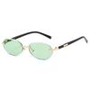 Vintage Rimless Metal Shades Ins Brand Design Women's Vacation Beach Sunglasses New Fashion Driving Decor Sun Glasses