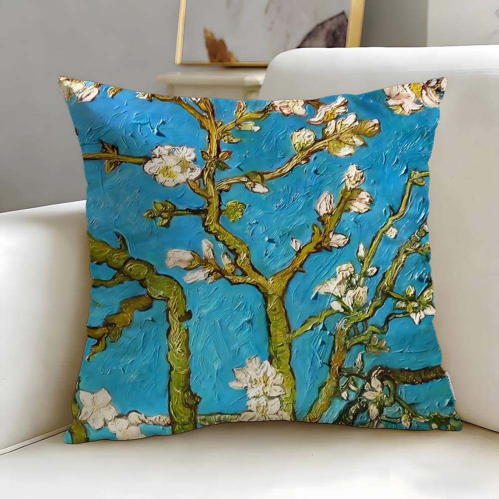 Classic Painter Van Gogh Cushion Cover Soft & Easy-Wash Pillow Case – Versatile for Couch, Bed, Travel and Office