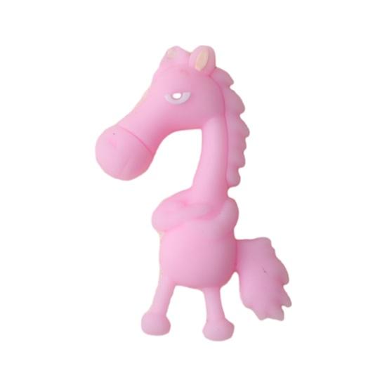 Keychain Pendant 3D Cartoon Horse Design Key Chain with Metal Ring Multifunctional Keychain Gift Accessory