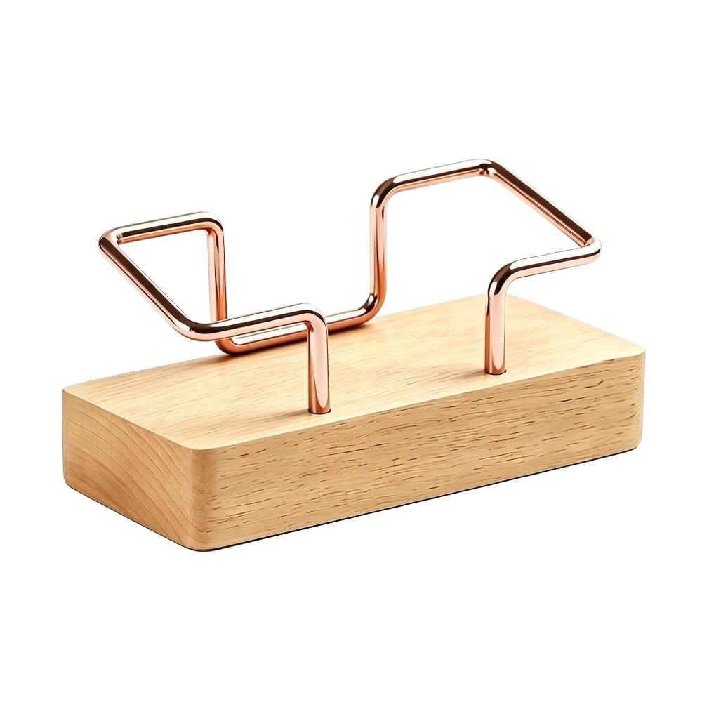 Metal Wood Combined Name Card Stand Multiple Styles Desktop Card Holder  Office