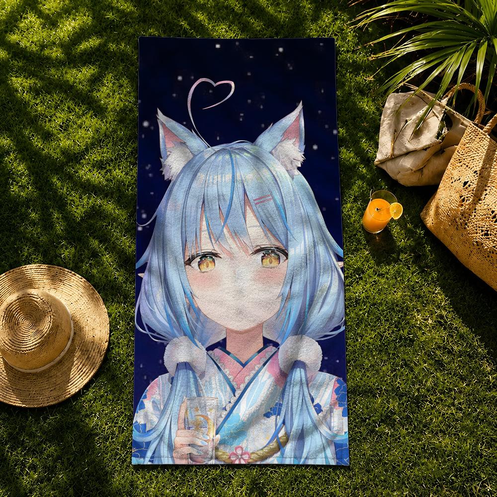VTuber Yukihana Lamy Towel Towel beach towel, quick drying absorbent bath towel for Swim,Gym,Camping,Outdoor hot