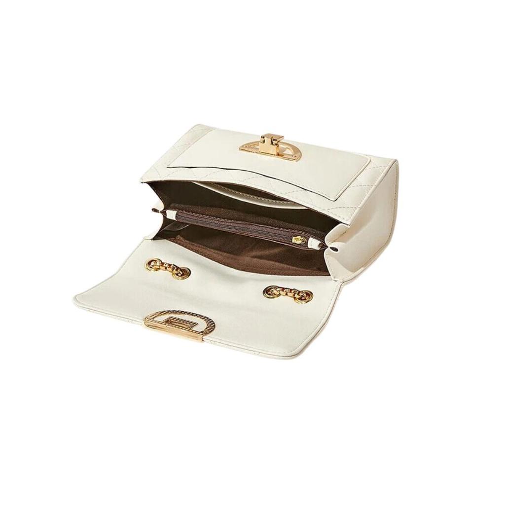 RED DRAGONFLY Women's Handbag, Cowhide Crossbody Bag, Shoulder Bag, Square Bag, White