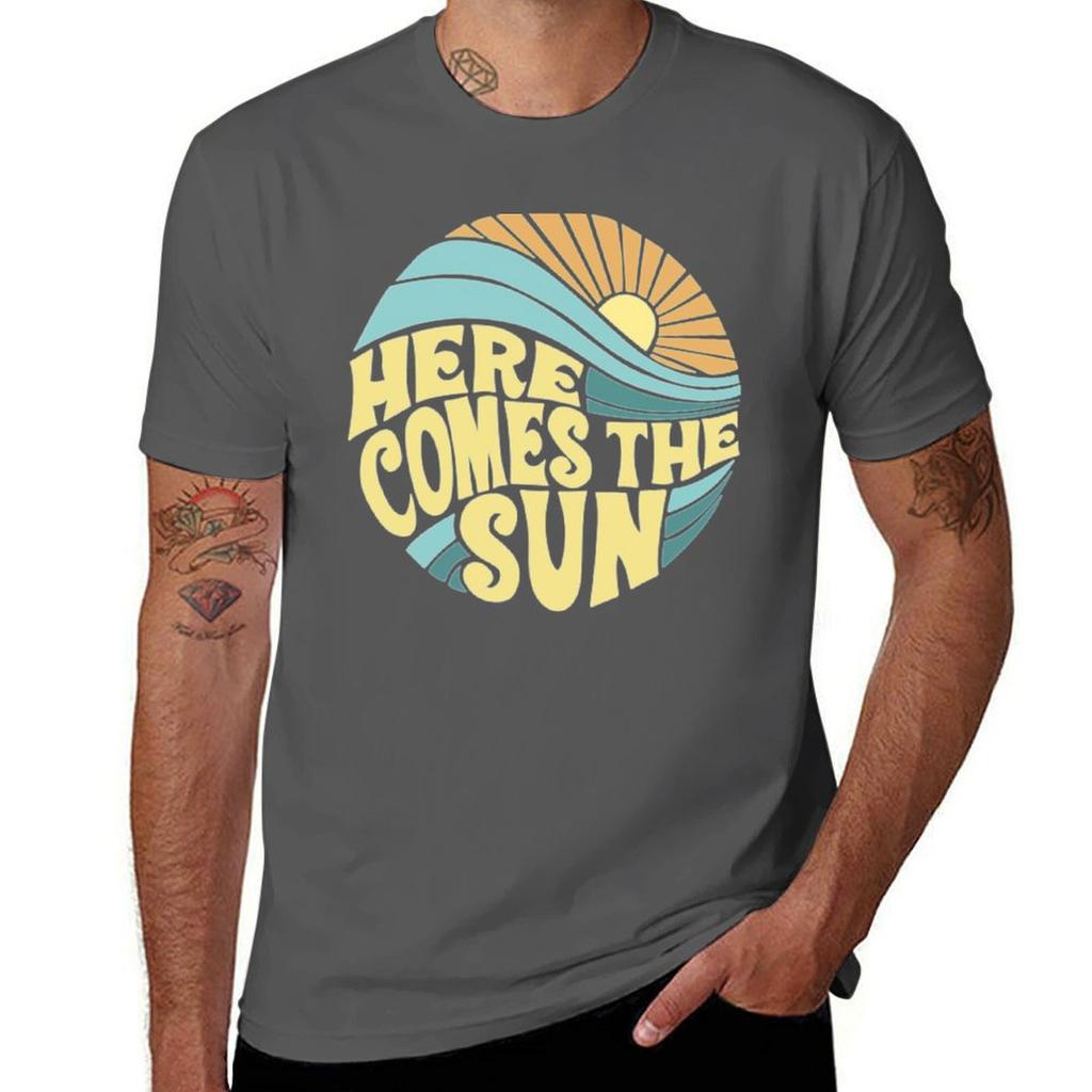Here Comes The Sun Tshirt Casual Loose Fit Short Sleeve Tshirt