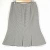 USED/Made In Japan ITALIYA Knee-Length Mermaid Skirt 9 M Border Gray Side Zip