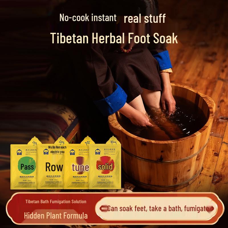 Tibetský bylinný tekutý přípravek do koupele nohou pro kosmetické salony a zdravotní střediska – Hydratační a relaxační koupel pro masáže chodidel