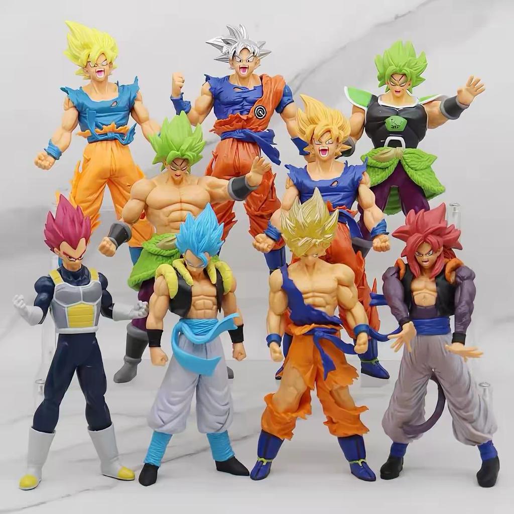 Dragon Ball Z Anime Action Figures - Goku Broly Vegeta Super Saiyan Forms 18cm PVC Model - Collectible Figurine Gift for Kids and Fans