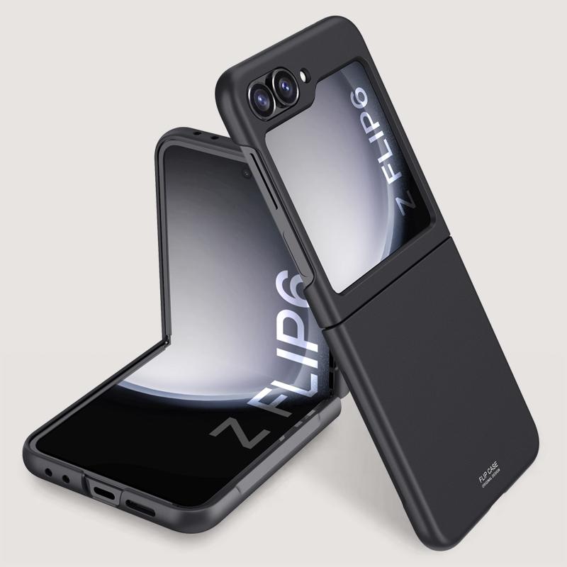 

Чохол Skin Feel Frosted Case протиударний простий захист для Samsung Galaxy Z Flip 6 5 4 3 5G Flip6 Flip5 Матовий чохол проти подряпин For Samsung Z Flip3 чорний