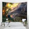 Village Under The Mountain Tapestry Wall Hanging Home Dorm Backdrop Decor Art Tapestry Urban Wall Cloth
