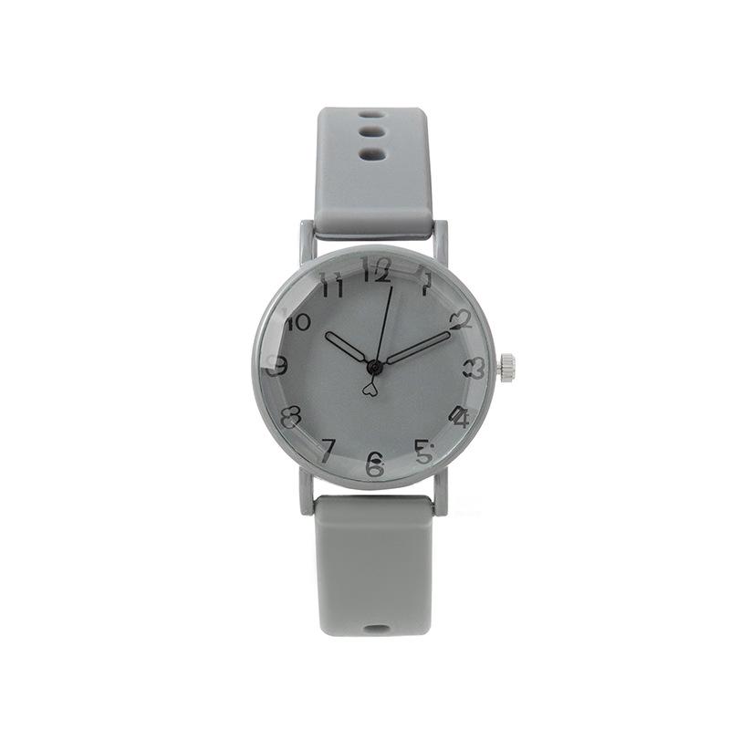 Fashion Digital Scale Watch: Silicone Strap Women s Quartz Wristwatch серый