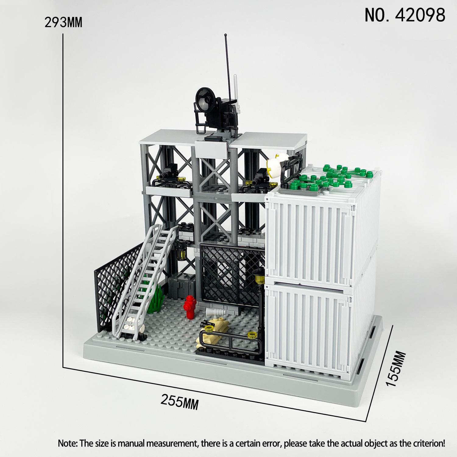 Century Military Factory 42098 Small Particle Building Model Container Assembled Building Block Toy