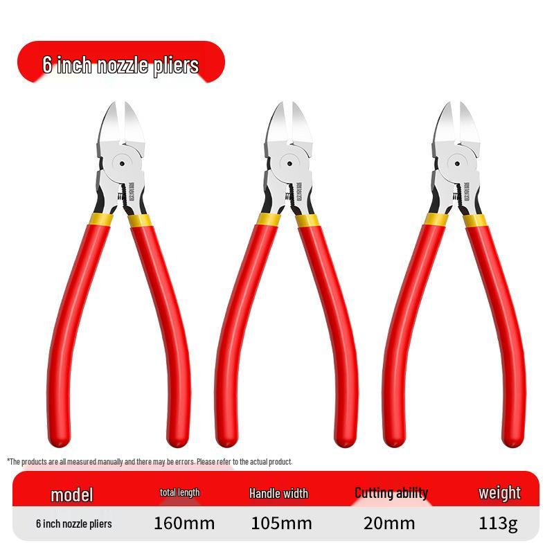 Industrial Grade Angled Cutters: High Hardness Offset Thin Jaw Pliers for Electricians and Electronic Models