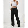 Straight Leg Sports Pants2025 Women Clothes Casual Sweatpants Drawstring Vertical Stripes Straight Sweat Pants