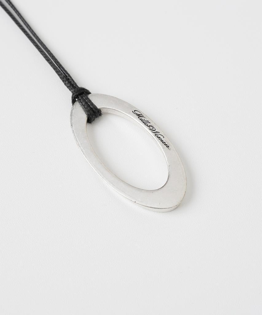 Millo Women Contour Circle Necklace [Silver]