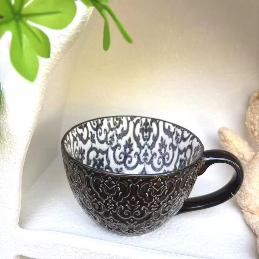 Ceramic Mugs Coffee Cup Breakfast Cereal Cute Ceramic Cup Milk Household Large Capacity Oatmeal Mug Drinkware Home Decor