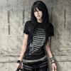 2000er Kleidung Y2k Oberteile Goth 90er Vintage Kleidung für Damen Gothic Grafik T-Shirts Anime Mädchen Crop Top Damen Baby T-Shirts Y2k Kpop