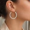 Parel Oorbellen met Hoepel voor Vrouwen, Cirkel Hangende Drop Oorbellen, Modieuze Hypoallergene Oorbellen, Lichtgewicht Sieraden Cadeaus voor Vrouwen