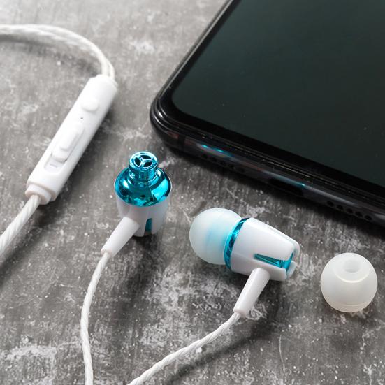 1Set Earphone In-ear Heavy Bass Built-in Microphone Fashion Wired Headset for Game