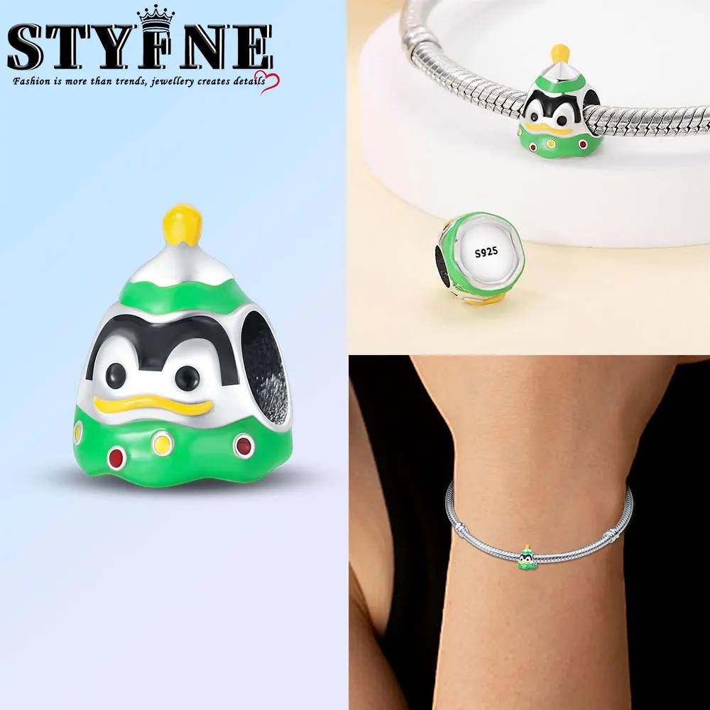 Copper Christmas Penguin Snowman Charm Pendant Beads Fit Original Bracelet For Women Valentine Day Jewelry Gifts