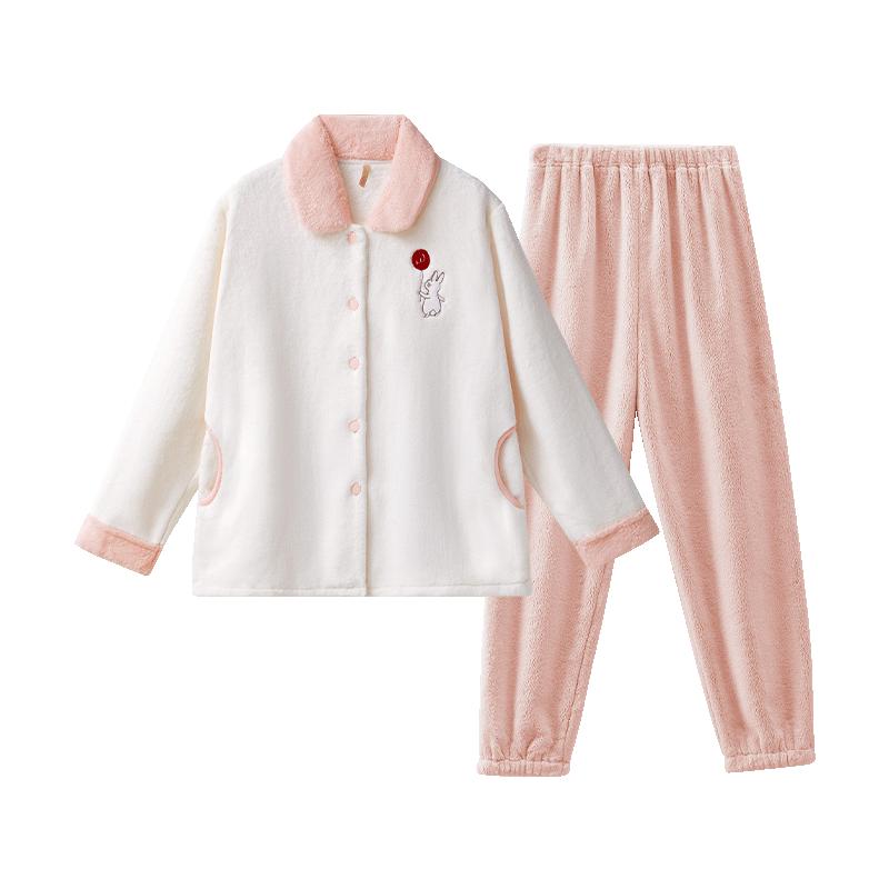 Maternity Winter Coral Fleece Homewear Set