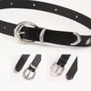 Belt Female Sunflower Rivet Belt Threaded Alloy Three-Piece Buckle Jeans Decorative Belt
