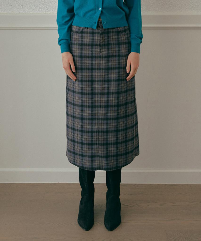 Odier Checkpoint H-Line Skirt - Blue
