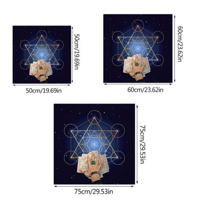 Tarot Card Tablecloth Square Divination Tapestry Crystal Grid Small Tablecloth Astrology Table Mat Witchcraft Supplies
