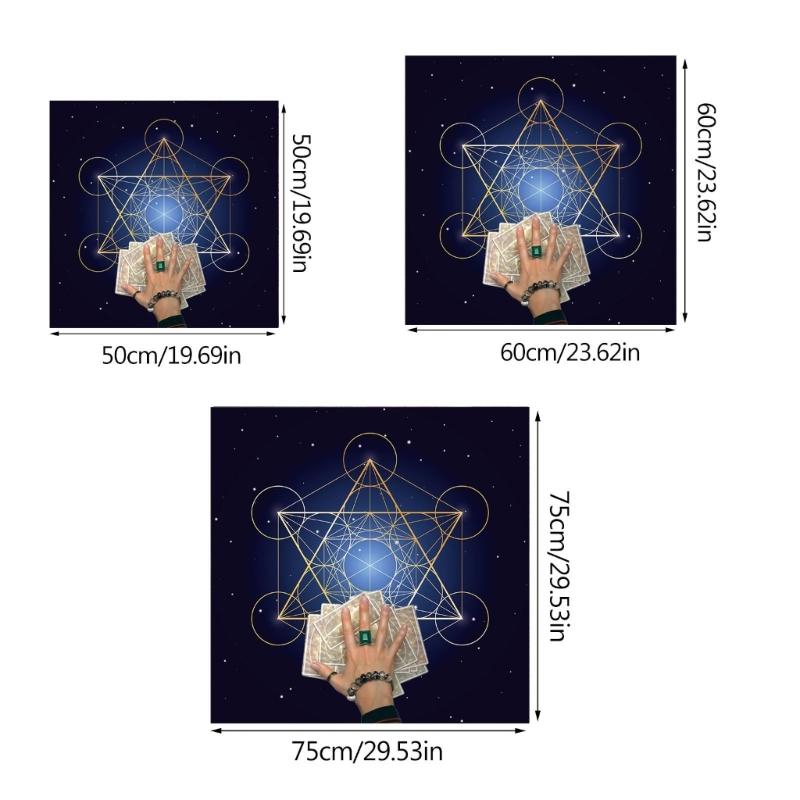 Tarot Karten Tischdecke Altar Tuch Quadratisch Kristall Gitter Tischdecke Astrologie Divination Rutschfeste Matte Wandteppich Heimdekorationen