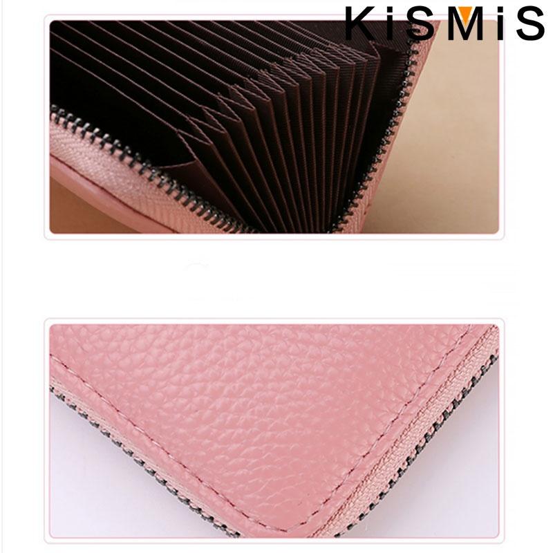 Portafoglio in Vera Pelle con Blocco RFID 12 Scomparti per Carte 2 Tasche per Banconote Stile Fisarmonica