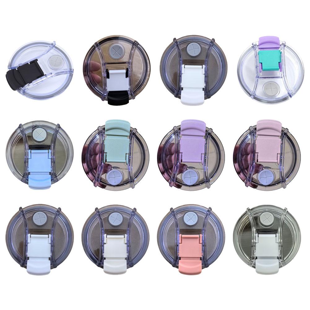 30oz Sealing Bottle Cover Splash Spill Proof Plain Plastic Replacement Lids for Tumbler Cup with Handle Cup Lid