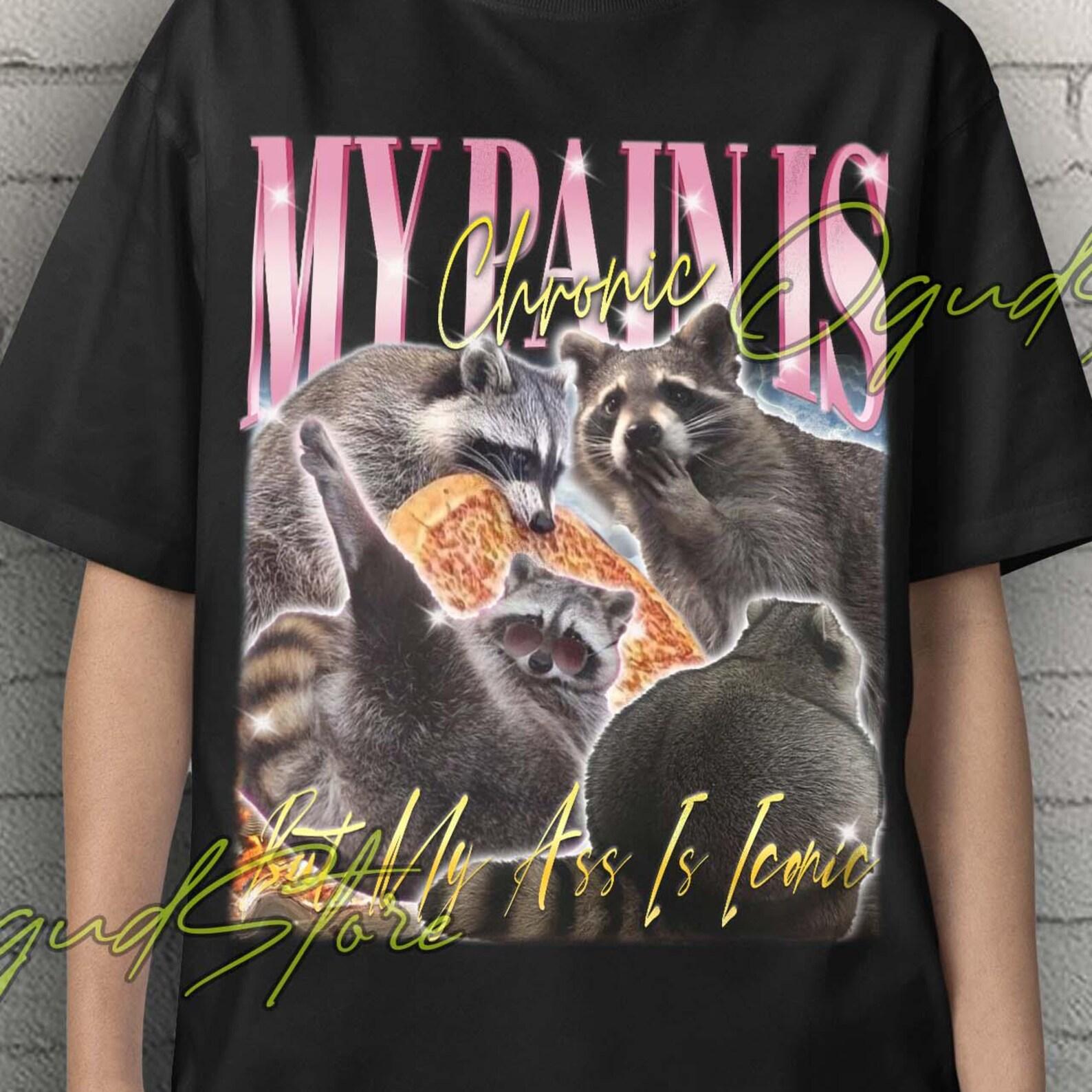 Funny Raccoon Meme Shirt S
