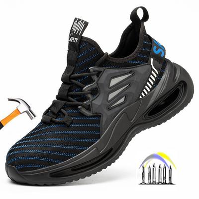 Indestructible Shoes Men Safety Work Shoes with Steel Toe Cap Anti Puncture Work Boots Lightweight Breathable Sneakers for Work