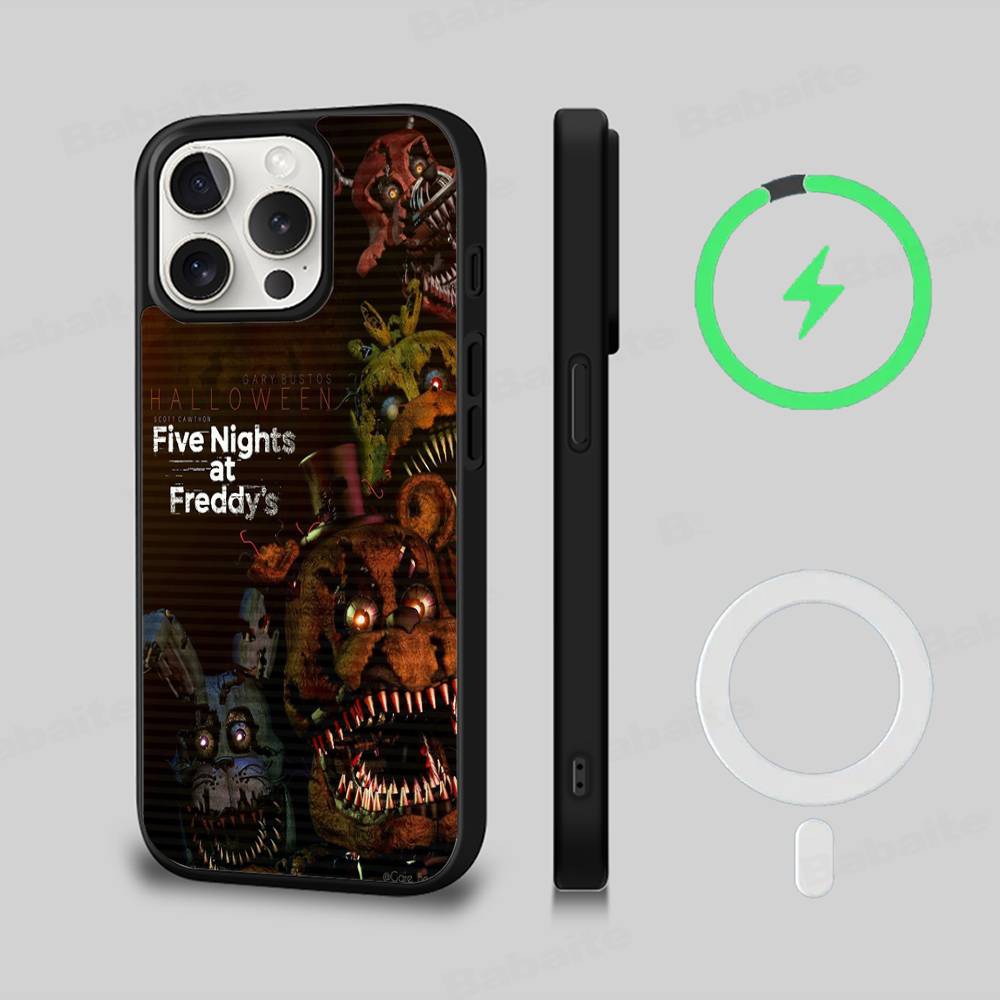 F-FNAF Five-nights-At-Freddys Magnetic For Magsafe Phone Case For iPhone 17 Air 16 Pro Max 15 14 13 12 11 Protective Cover