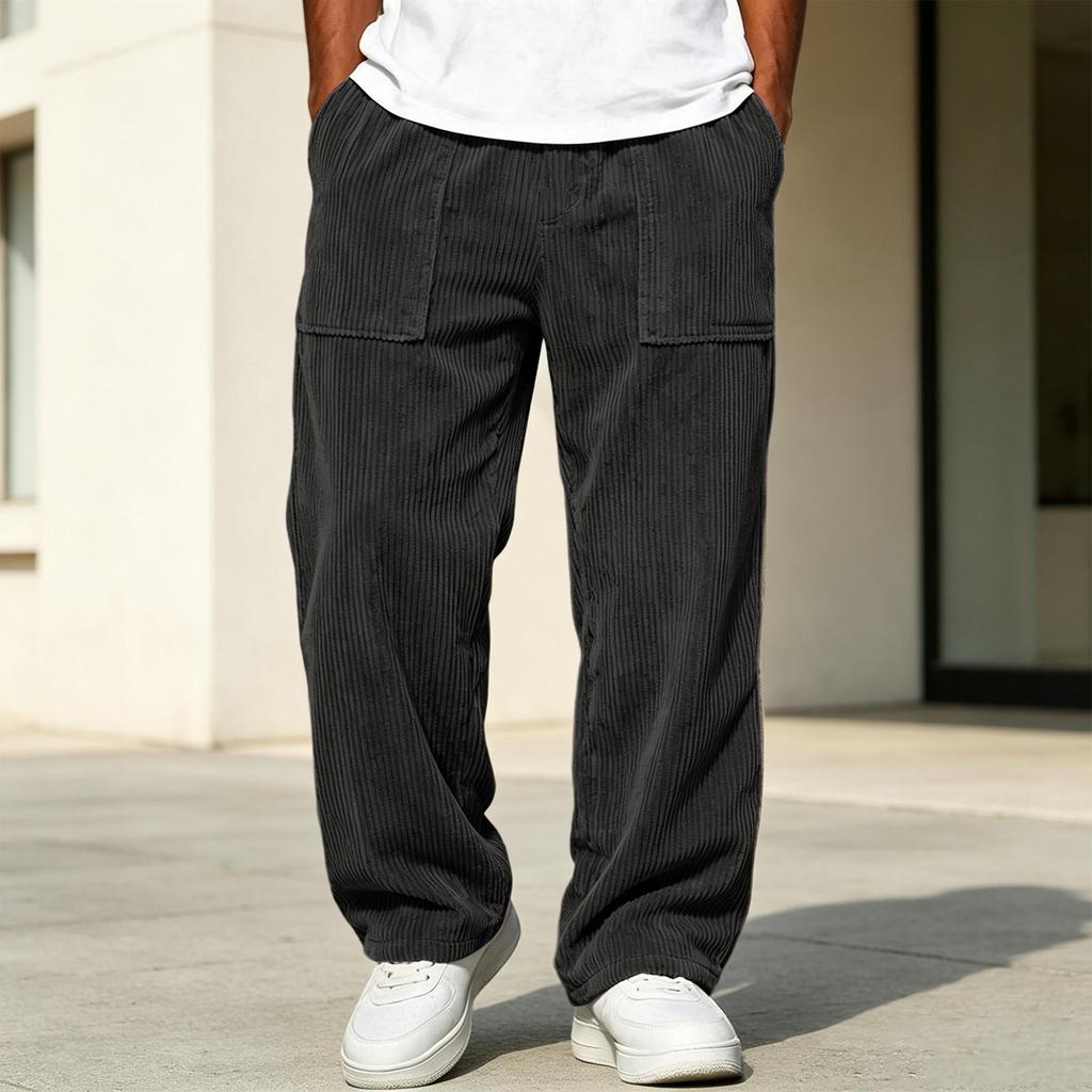 Men's Long Corduroy Pants, Trendy and Versatile for Casual Everyday Wear