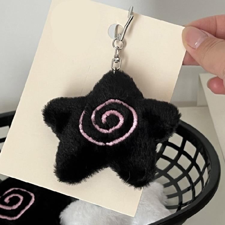 Eleganter Seestern Schlüsselanhänger Weiche Plüschmaterialien Taschenanhänger Unisex Dekoration für Schüler Freunde Tägliche Nutzung Schmuckstück